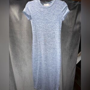 Philosophy Light Blue Heathered Midi Dress